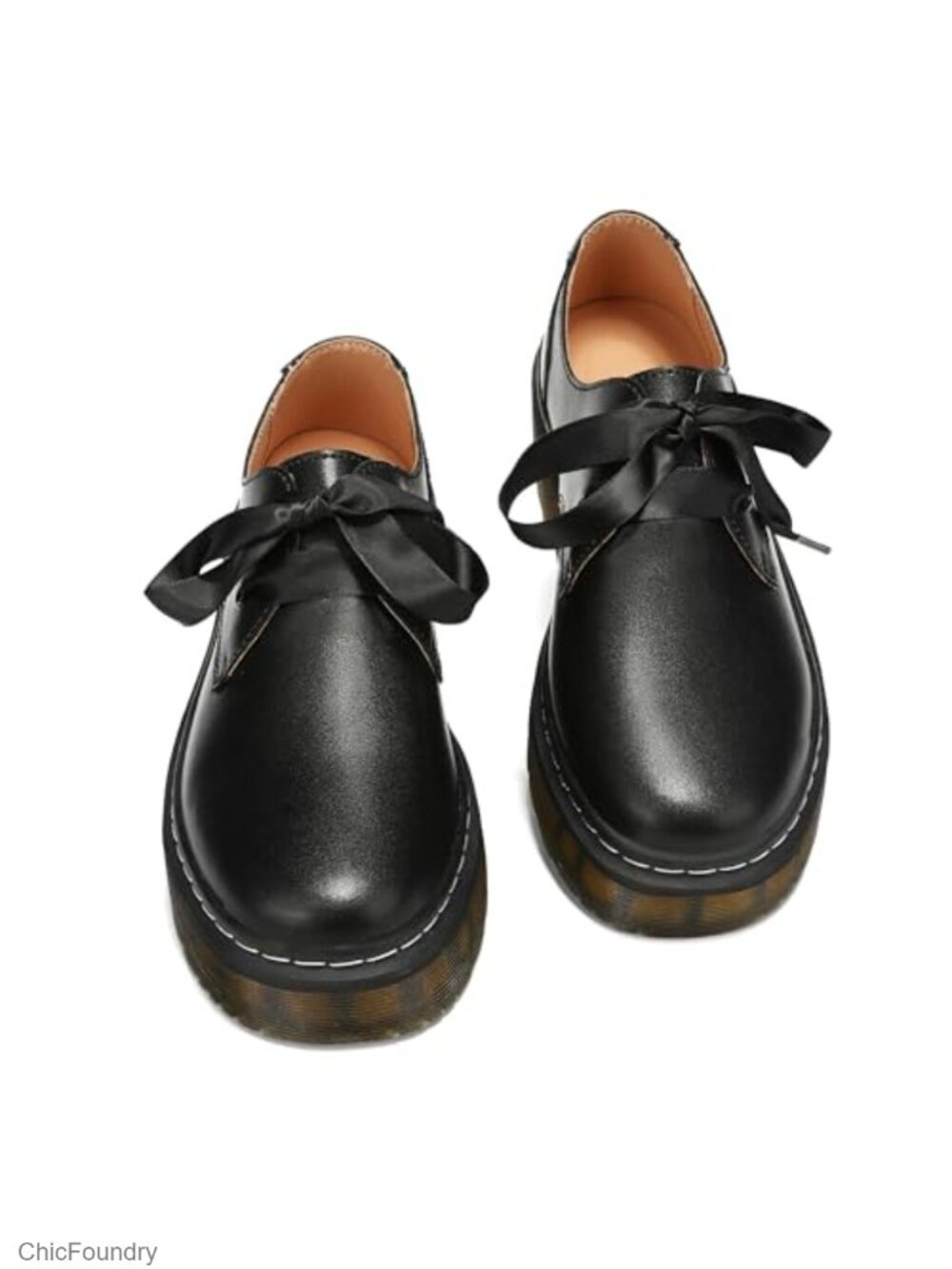 Lace-up Platform Chunky Loafers Lug Sole Oxford Shoes Business Work Office